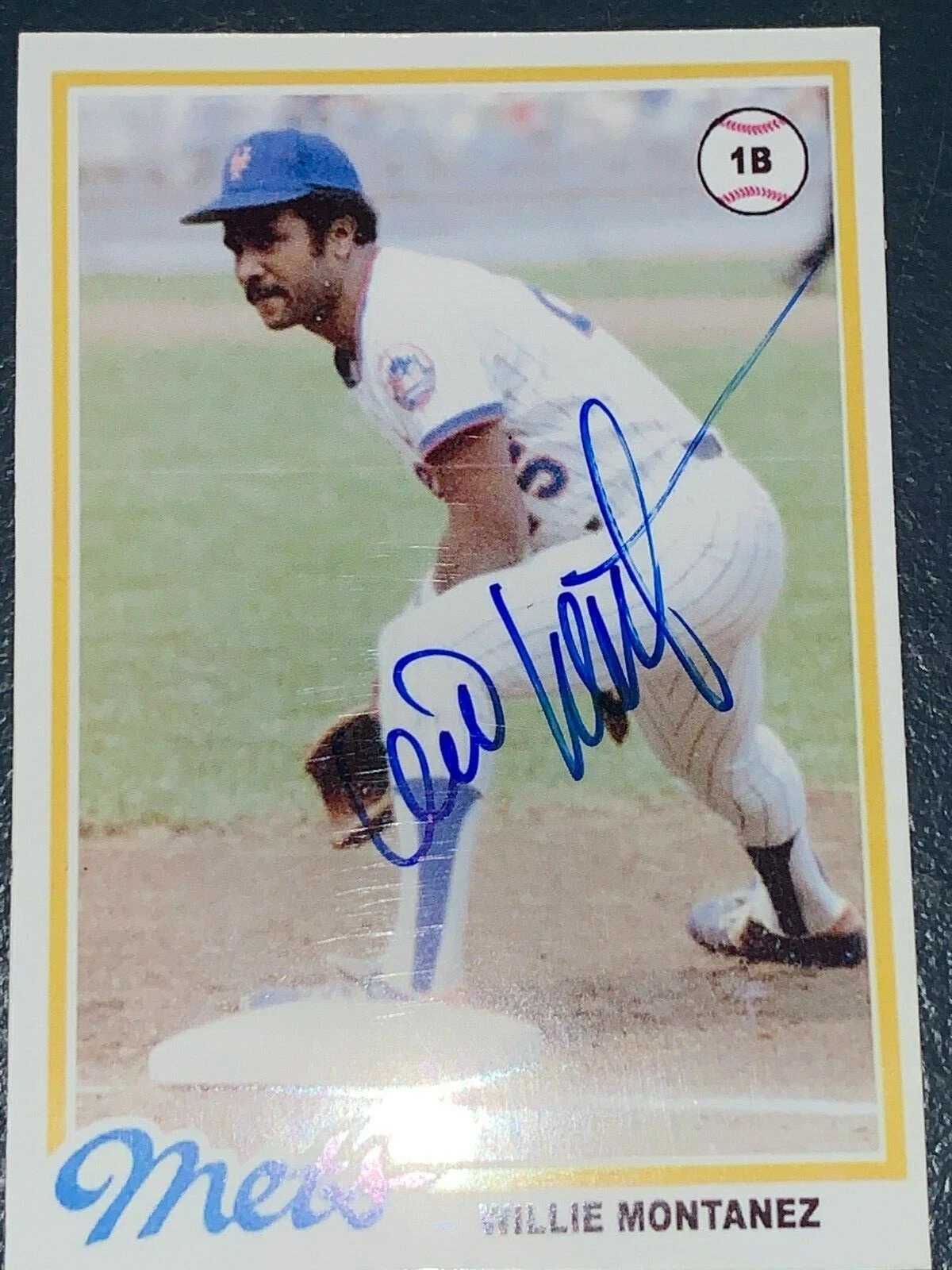 WILLIE MONTANEZ  NEW YORK METS  SIGNED 1978 STYLE CUSTOM CARD