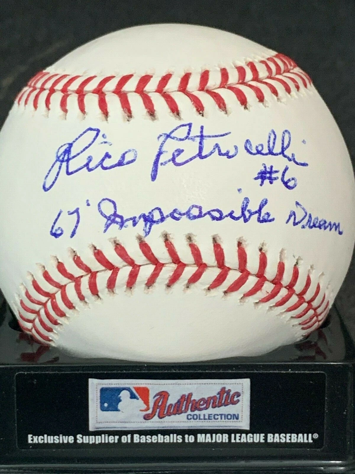 RICO PETROCELLI  BOSTON RED SOX   1967 IMPOSSIBLE DREAM  OML BASEBALL