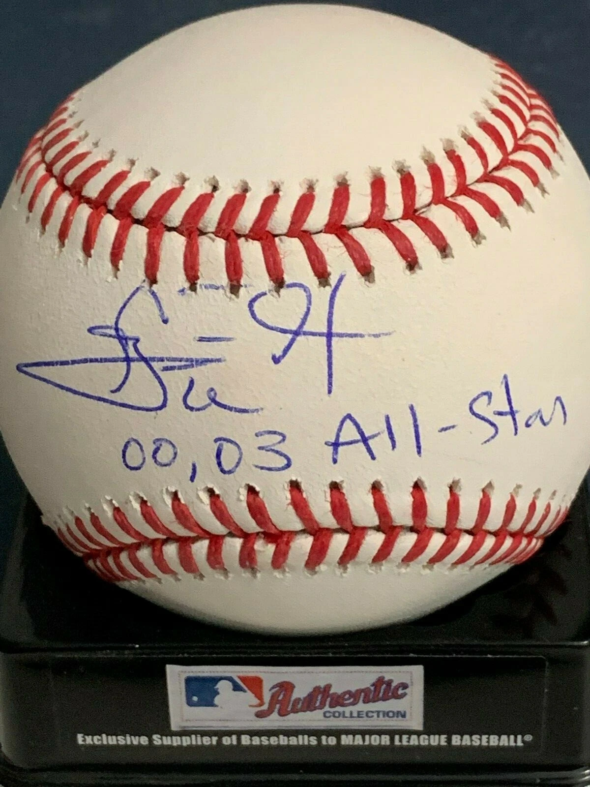 CARL EVERETT NEW YORK METS / BOSTON RED SOX  00,03 ALL-STAR SIGNED OML BASEBALL