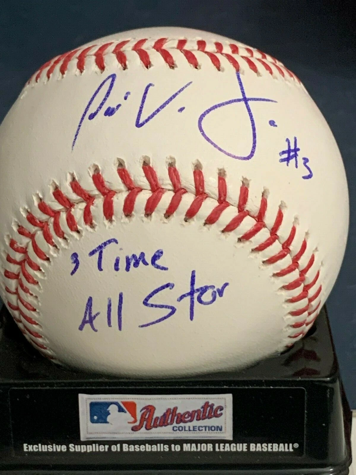 JOSE VIDRO  MONTREAL EXPOS  3 X ALL-STAR  SIGNED OML BASEBALL