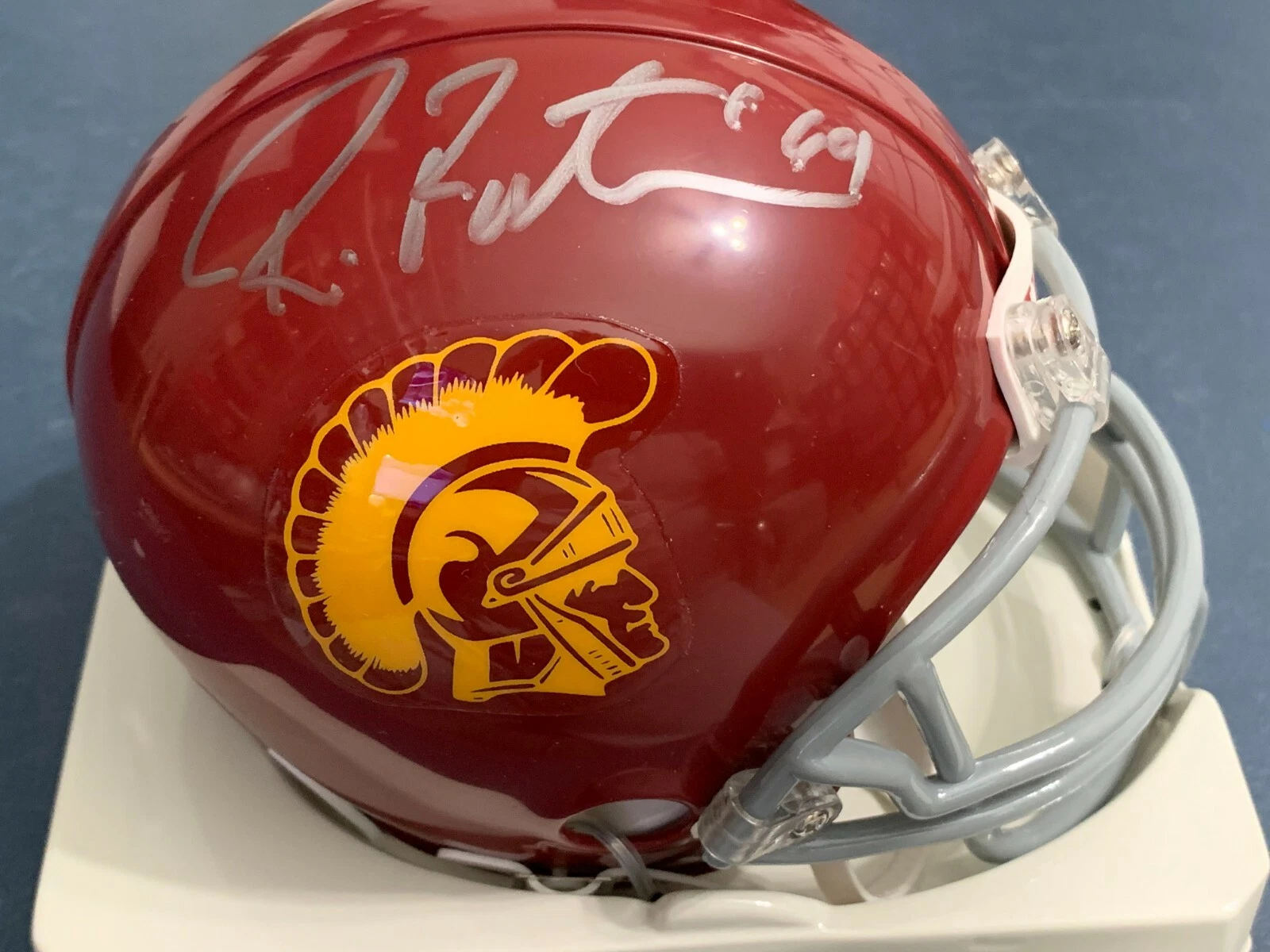ROY FOSTER  USC TROJANS  SIGNED RIDDELL MINI HELMET