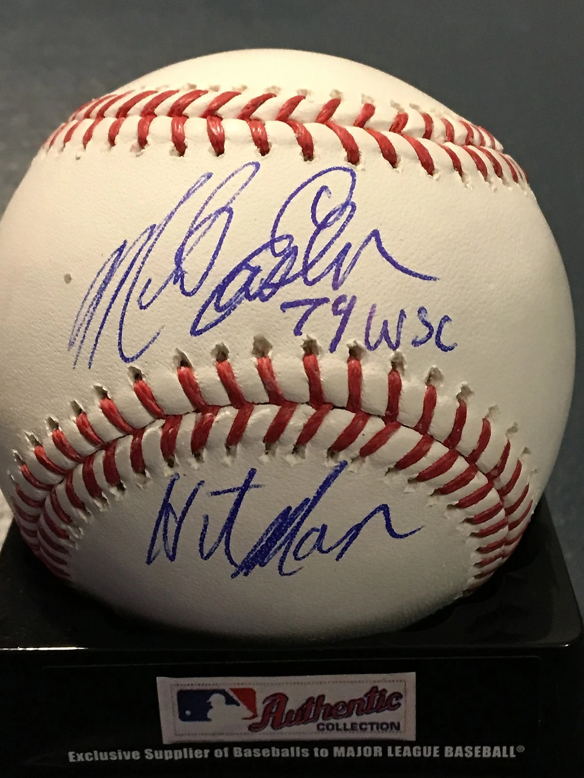 MIKE EASLER  PITTSBURGH PIRATES  79 WS CHAMPS  SIGNED OML BASEBALL