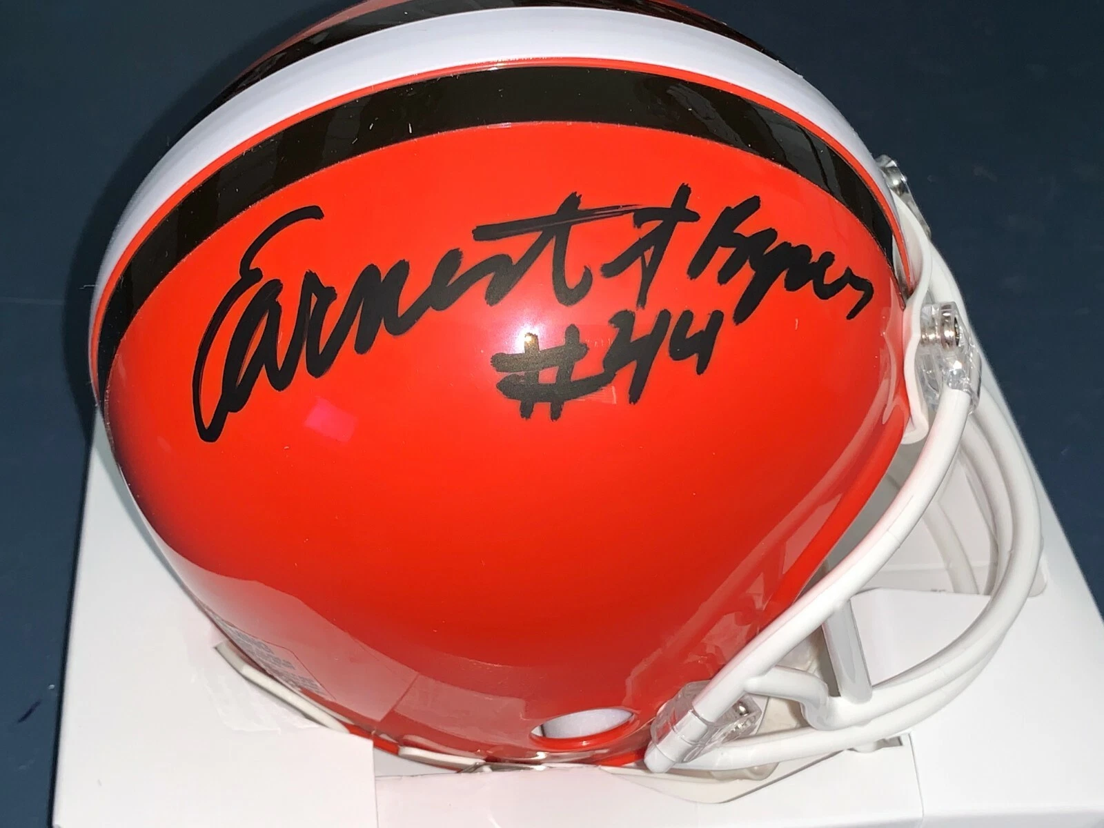 EARNEST BYNER  CLEVELAND BROWNS  SIGNED RIDDELL MINI HELMET