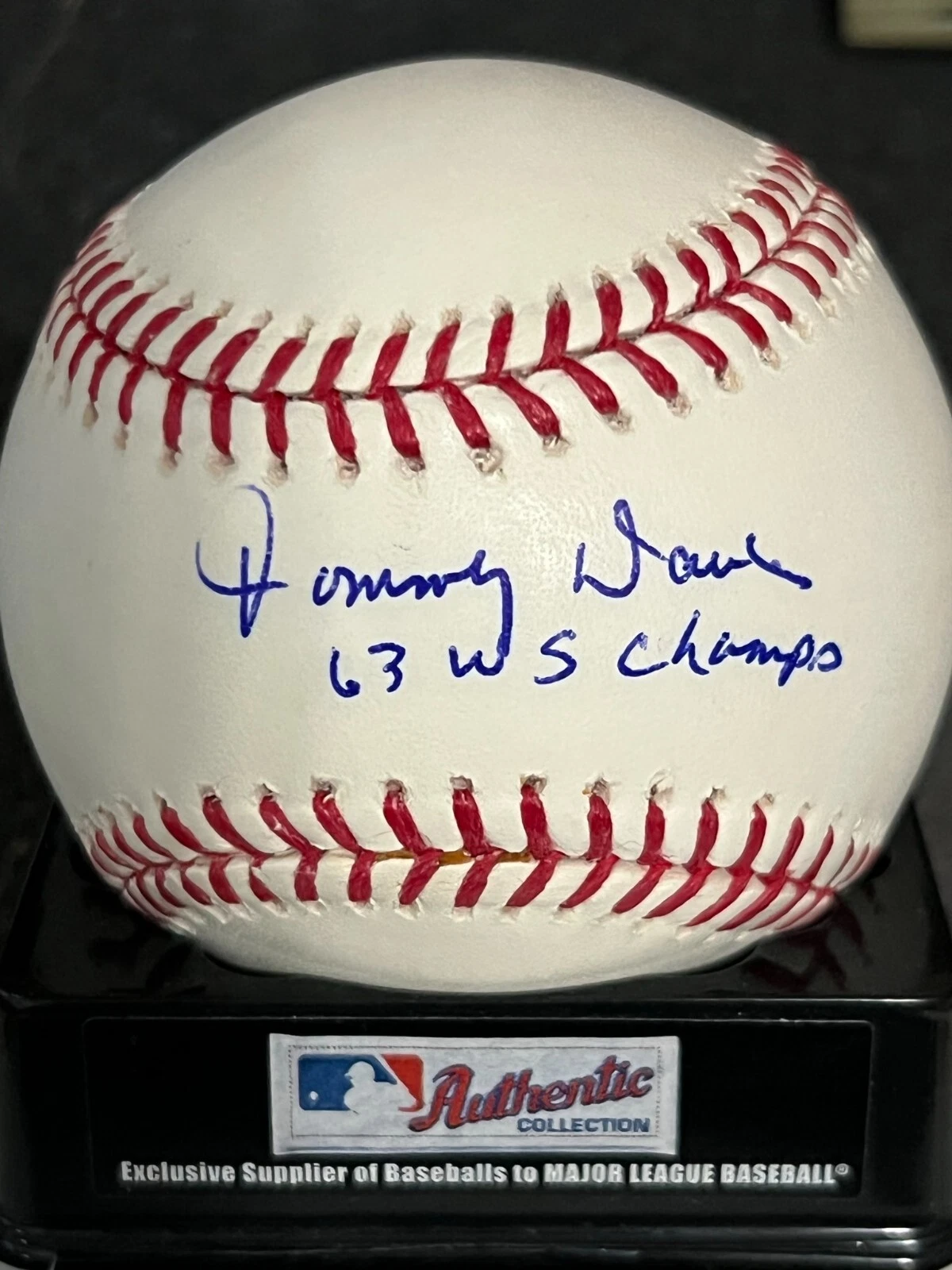 TOMMY DAVIS  LOS ANGELES DODGERS  1963 WS CHAMPS  SIGNED OML BASEBALL