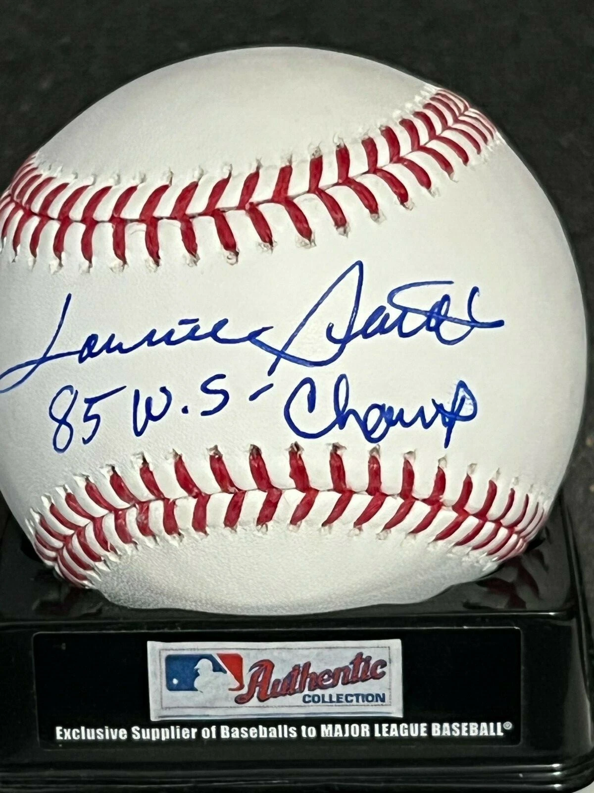 LONNIE SMITH  KANSAS CITY ROYALS 1985 WS CHAMPS  SIGNED OML BASEBALL