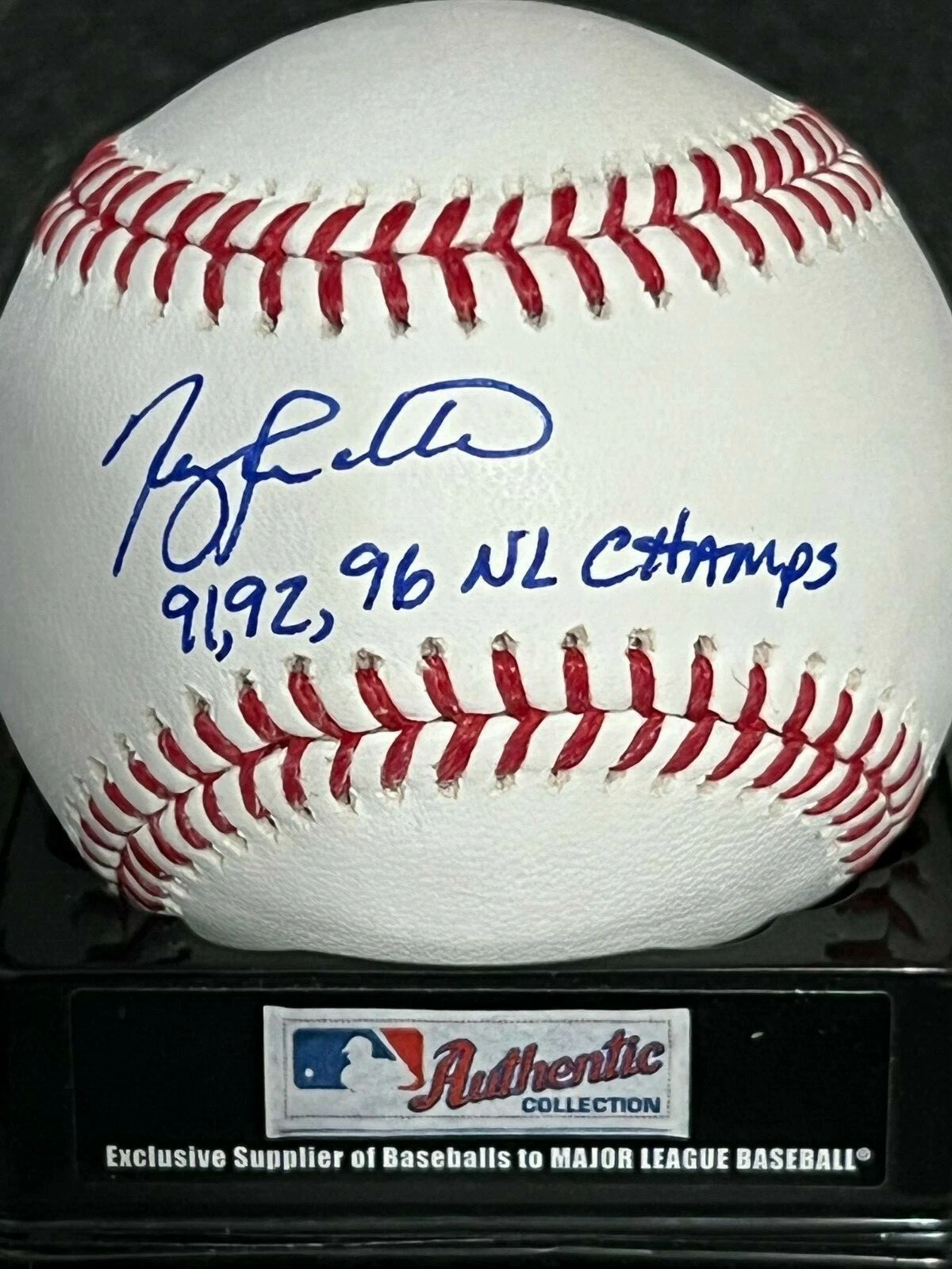 TERRY PENDLETON  ATLANTA BRAVES 1991,92,96 NL CHAMPS  SIGNED OML BASEBALL