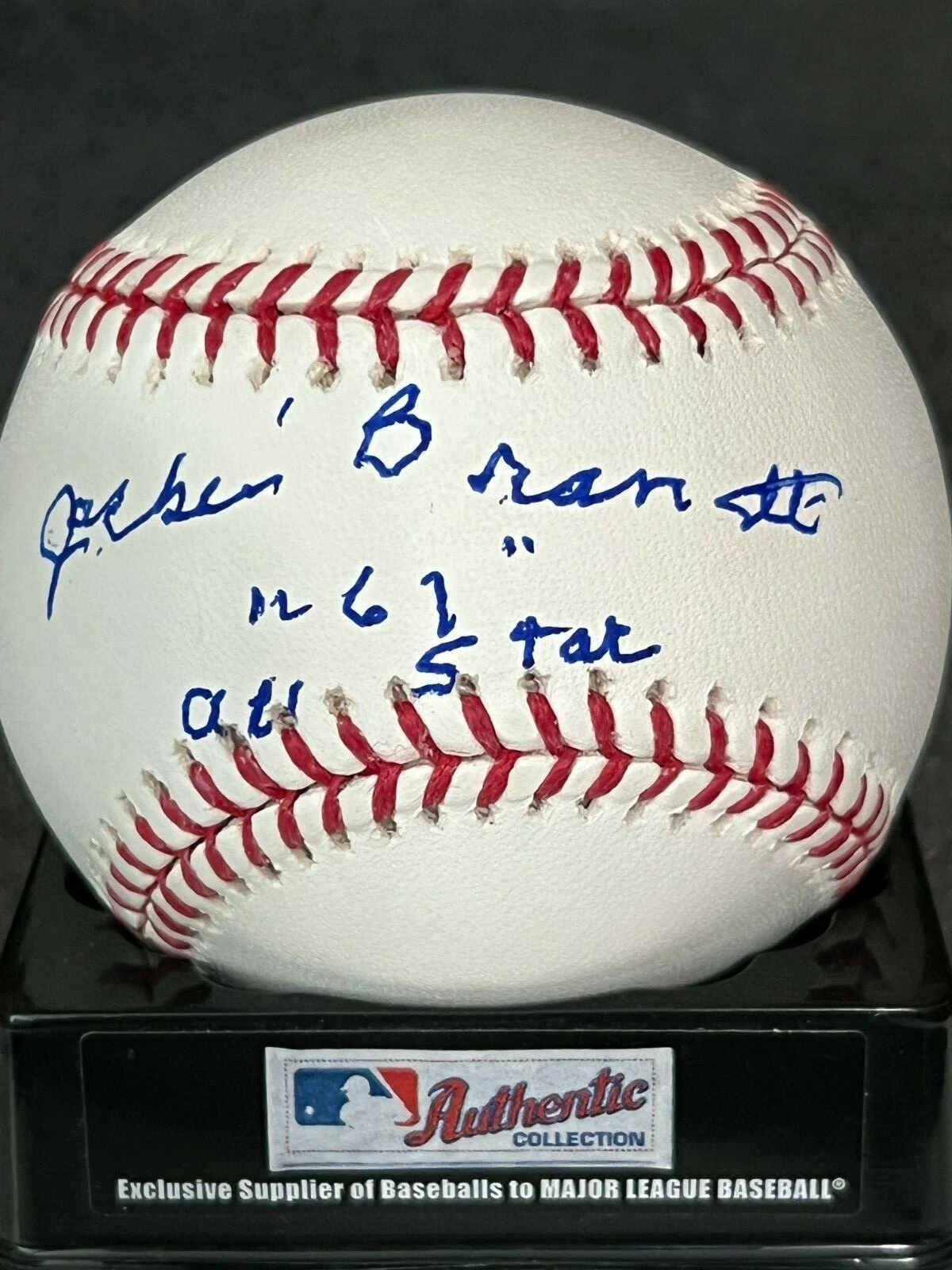 JACKIE BRANDT  BALTIMORE ORIOLES  1961 ALL STAR   SIGNED OML BASEBALL