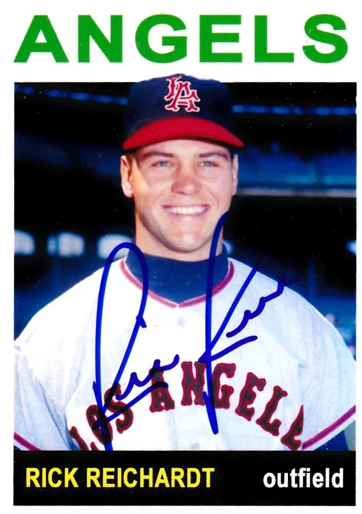 RICK REICHARDT  LOS ANGELES ANGELS   SIGNED 1964 STYLE CUSTOM CARD