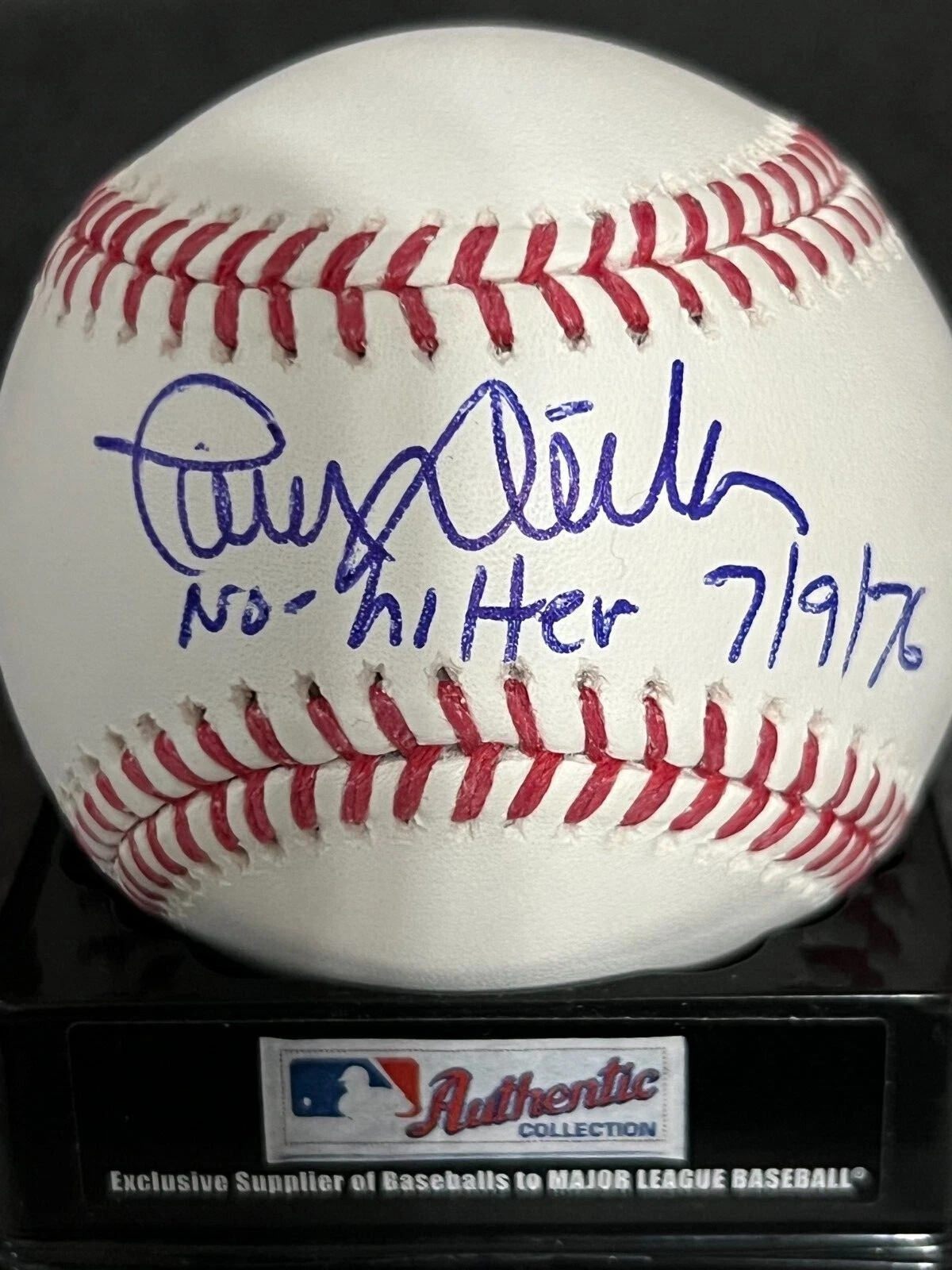 LARRY DIERKER  HOUSTON ASTROS  NO-HITTER 7/9/76   SIGNED OML BASEBALL
