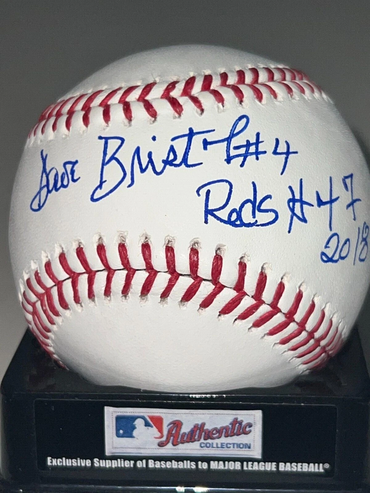 DAVE BRISTOL  CINCINNATI REDS  HOF 2018  SIGNED OML BASEBALL