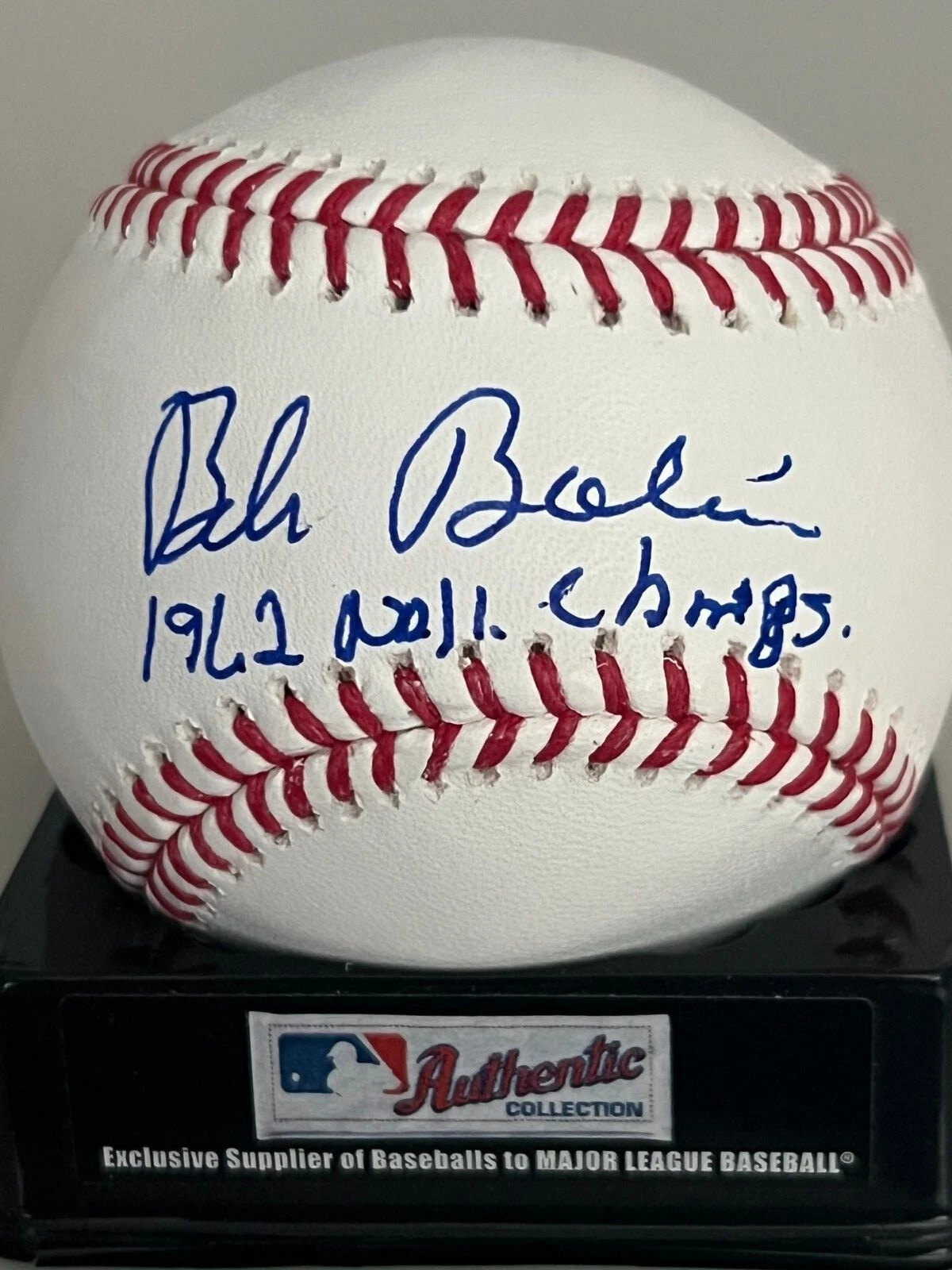 BOB BOLIN  SAN FRANCISCO GIANTS  1962 NL CHAMPS   SIGNED OML BASEBALL