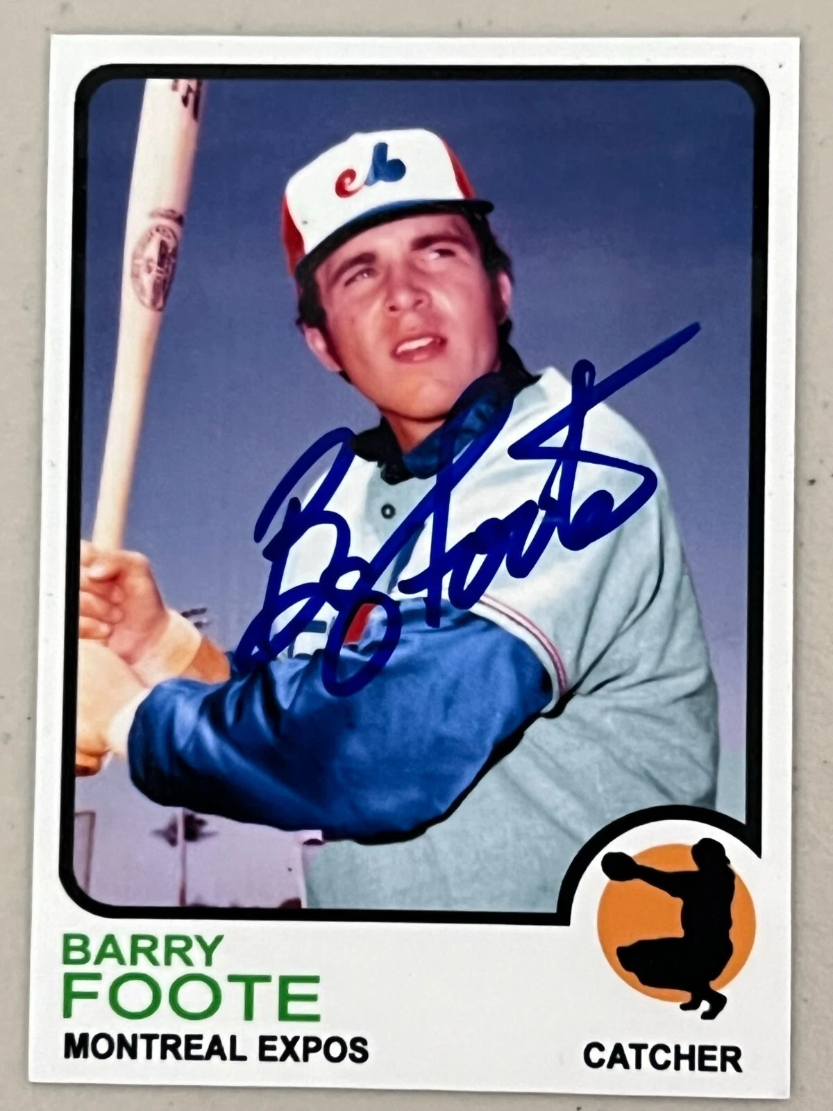 BARRY FOOTE  MONTREAL EXPOS  1973 STYLE  SIGNED CUSTOM CARD