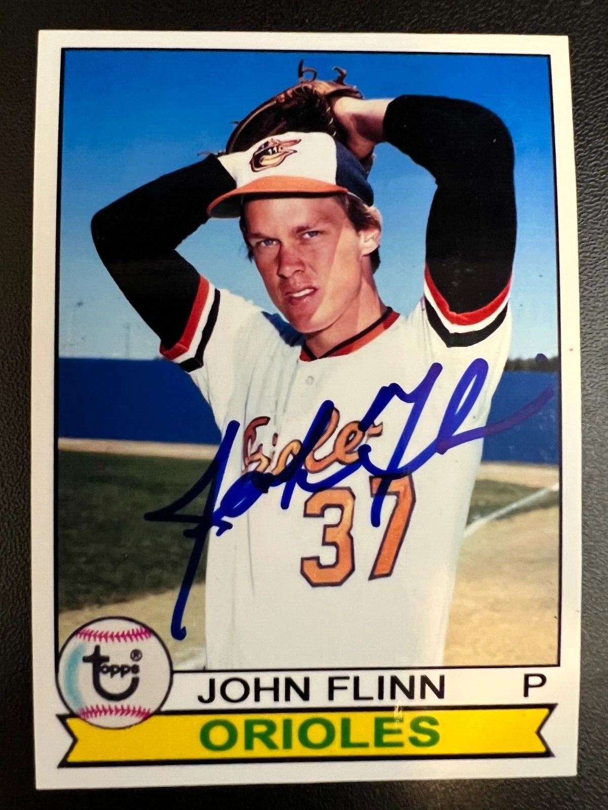 JOHN FLINN  BALTIMORE ORIOLES  1979 STYLE  SIGNED CUSTOM CARD