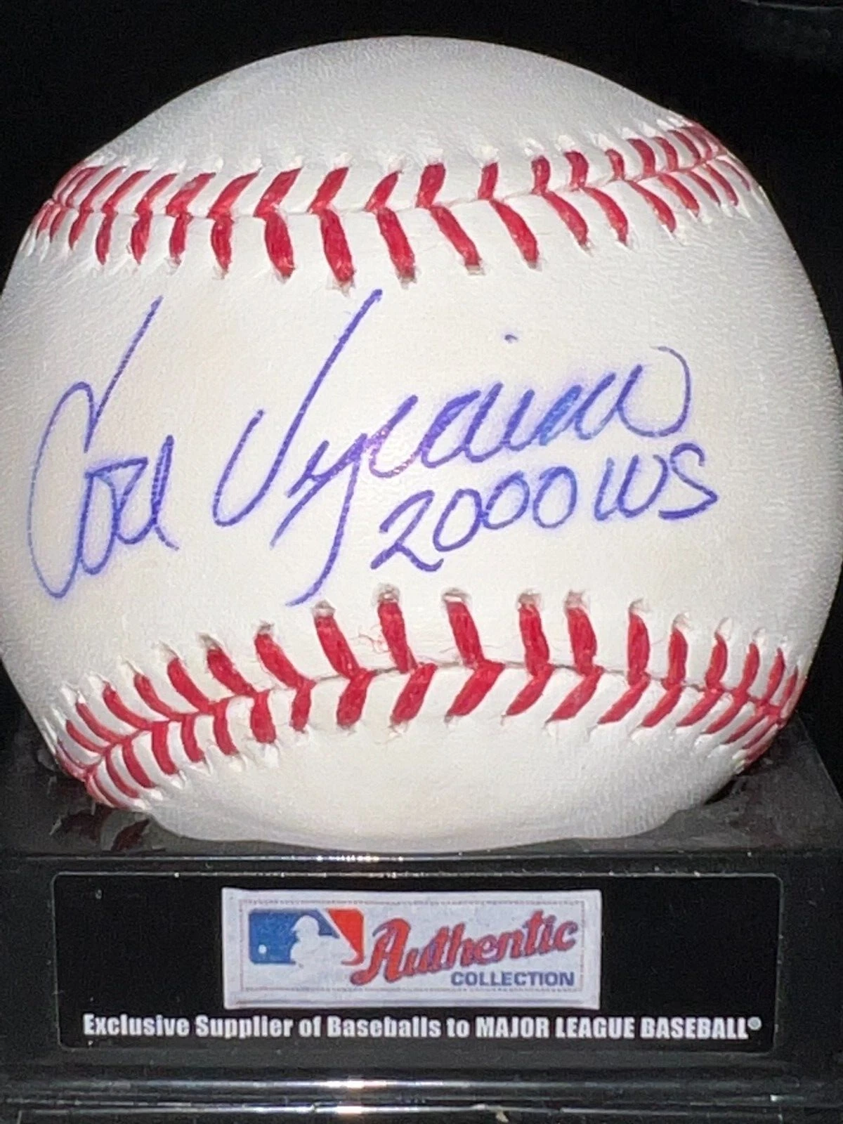 JOSE VIZCAINO NEW YORK YANKEES  2000 WS CHAMPS  SIGNED OML BASEBALL