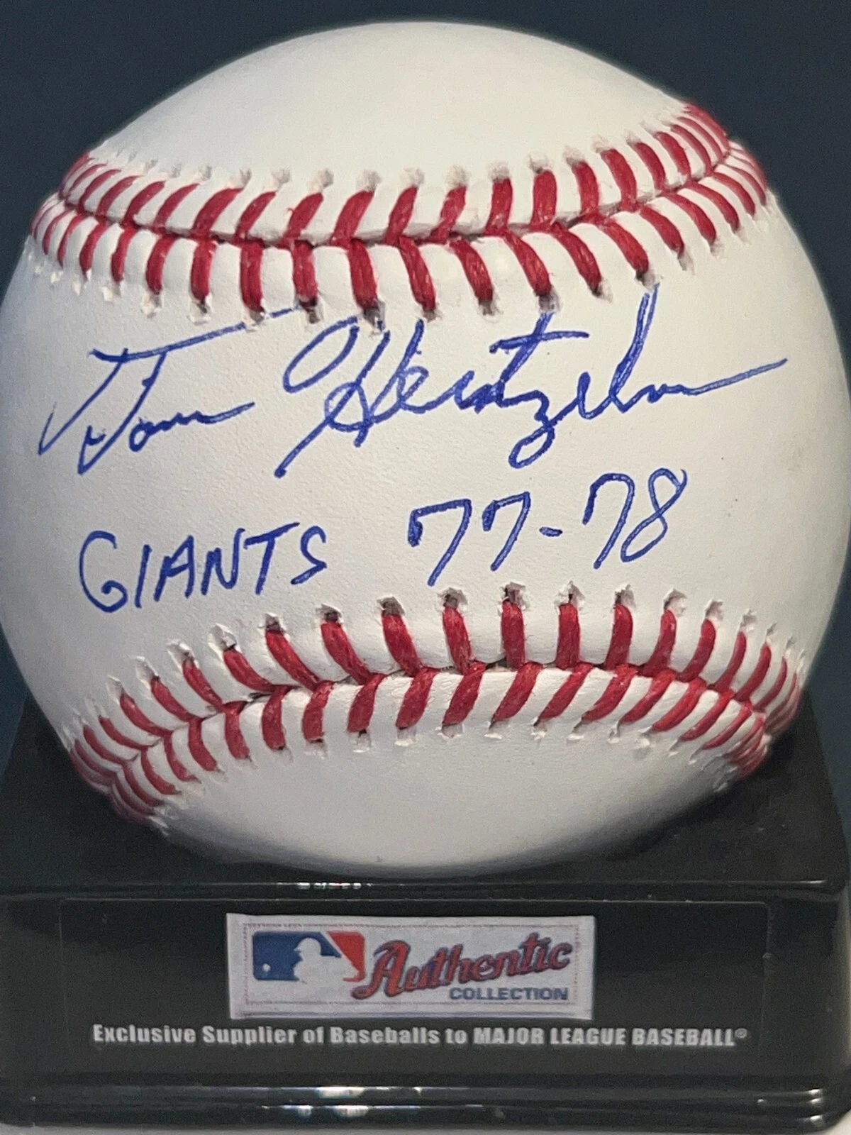 TOM HEINTZELMAN  SAN FRANCISO GIANTS 1977-78  SIGNED OML BASEBALL