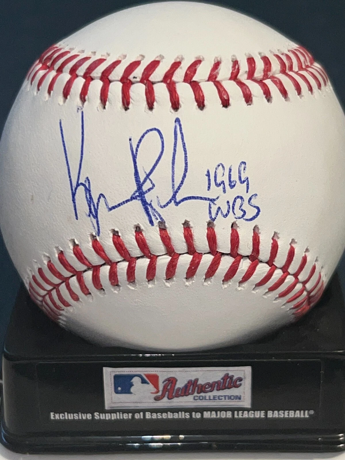 KEN RUDOLPH  CHICAGO CUBS 1969  SIGNED OML BASEBALL