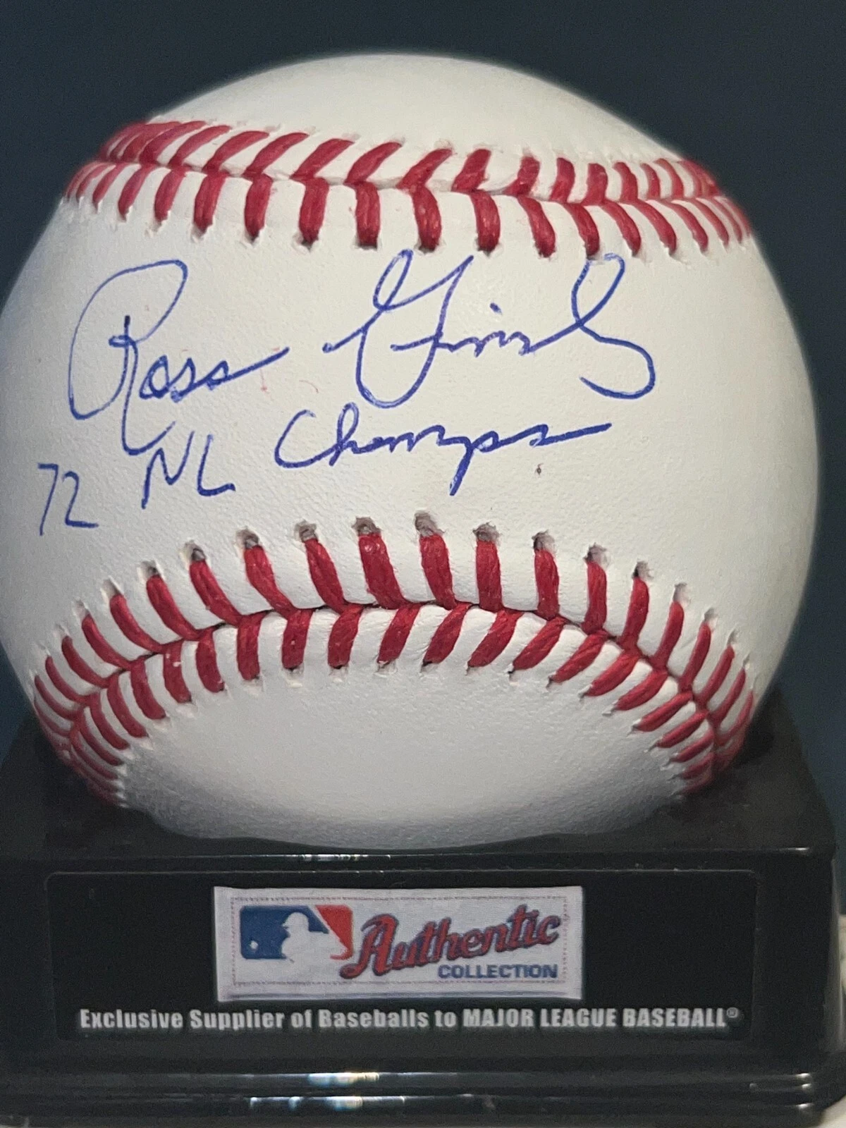 ROSS GRIMSLEY  CINCINNATI REDS  1972 NL CHAMPS  SIGNED OML BASEBALL