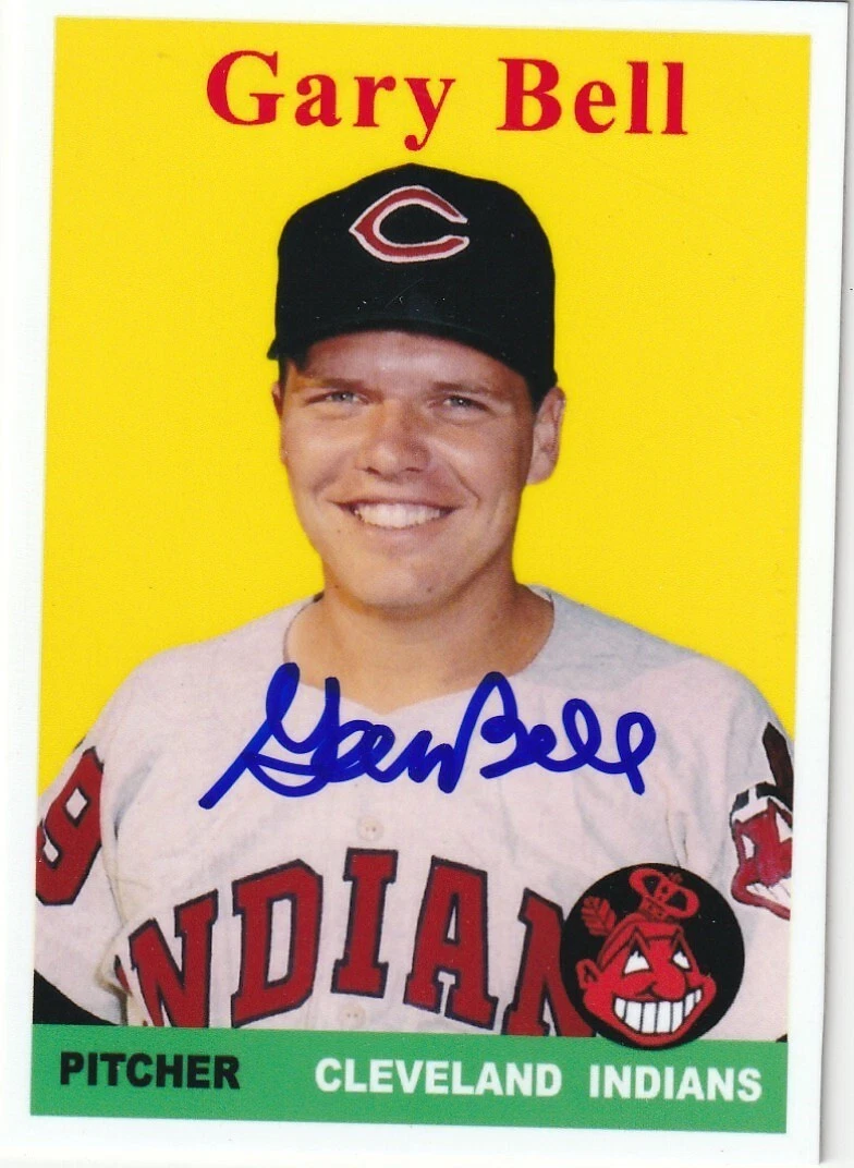 GARY BELL  CLEVELAND INDIANS  SIGNED 1958 STYLE CUSTOM CARD