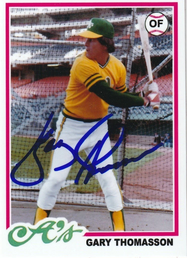 GARY THOMASSON  OAKLAND A'S  SIGNED 1978 STYLE CUSTOM CARD