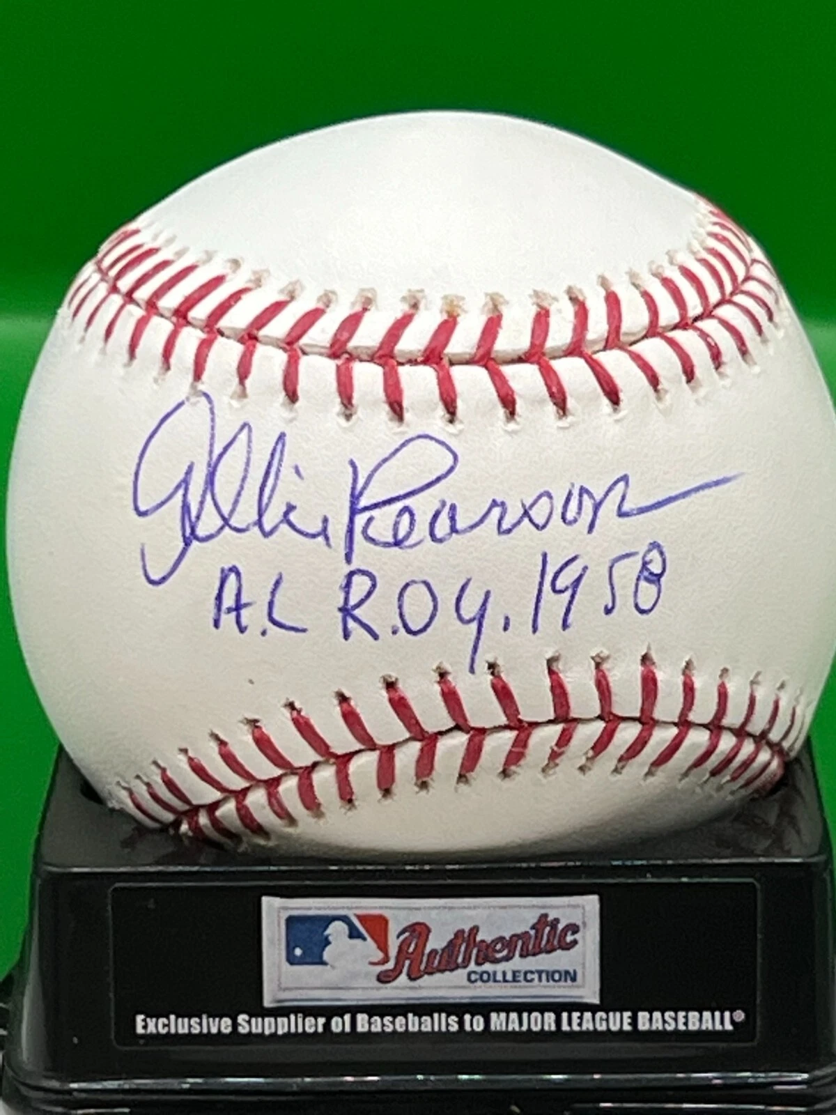 ALBIE PEARSON WASHINGTON SENATORS   A.L. ROY 1958  SIGNED OML BASEBALL