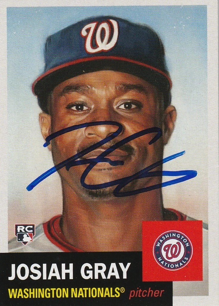 JOSIAH GRAY  WASHINGTON NATIONALS  SIGNED TOPPS LIVING SET #503
