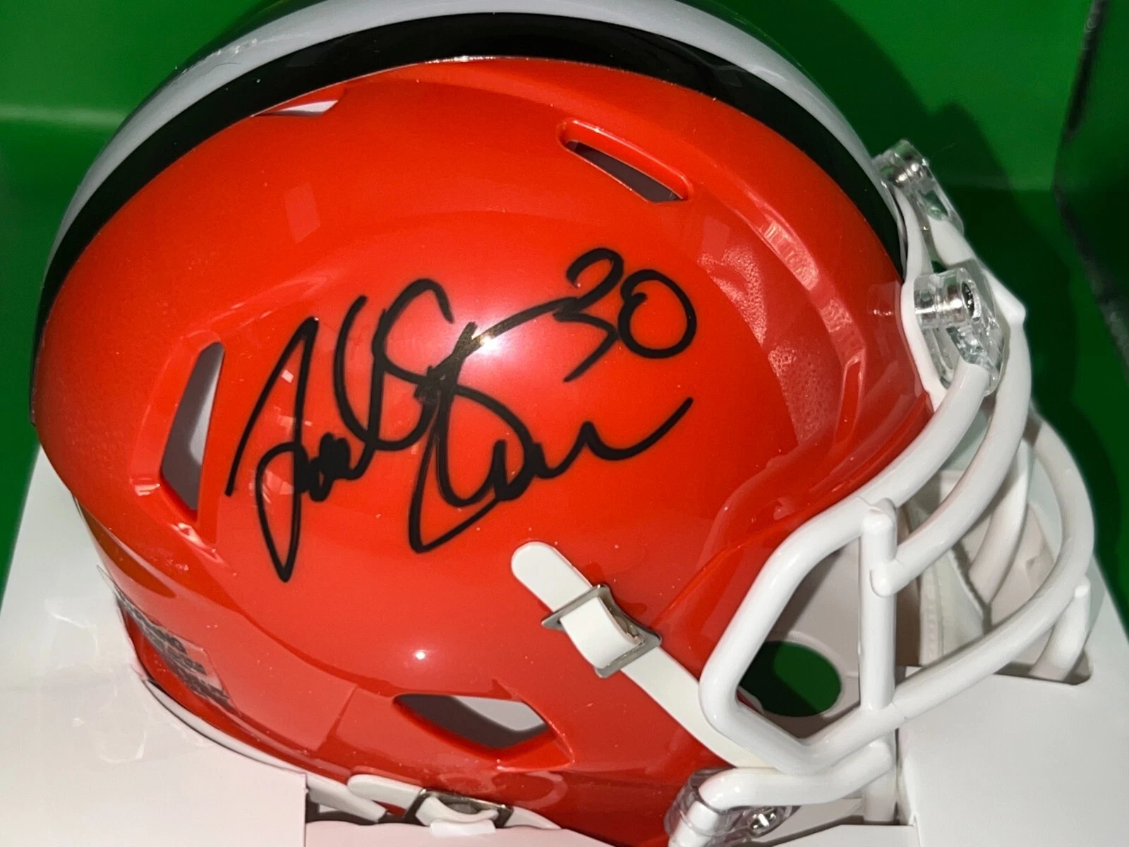 FRANK STAMS  CLEVELAND BROWNS  SIGNED RIDDELL MINI HELMET