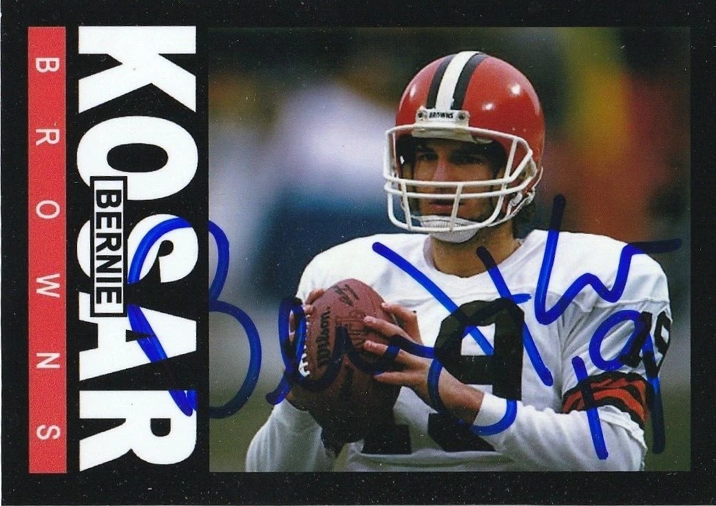 BERNIE KOSAR  CLEVELAND BROWNS  SIGNED 1985 STYLE CUSTOM CARD