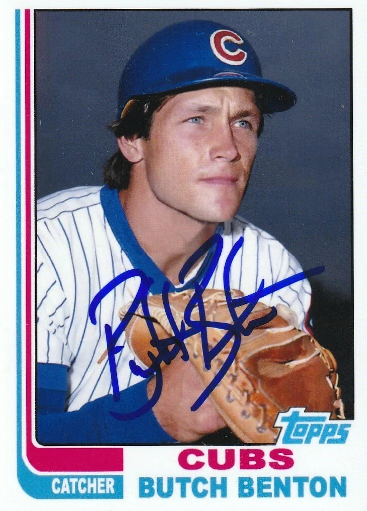 BUTCH BENTON  CHICAGO CUBS  SIGNED 1982 STYLE CUSTOM CARD