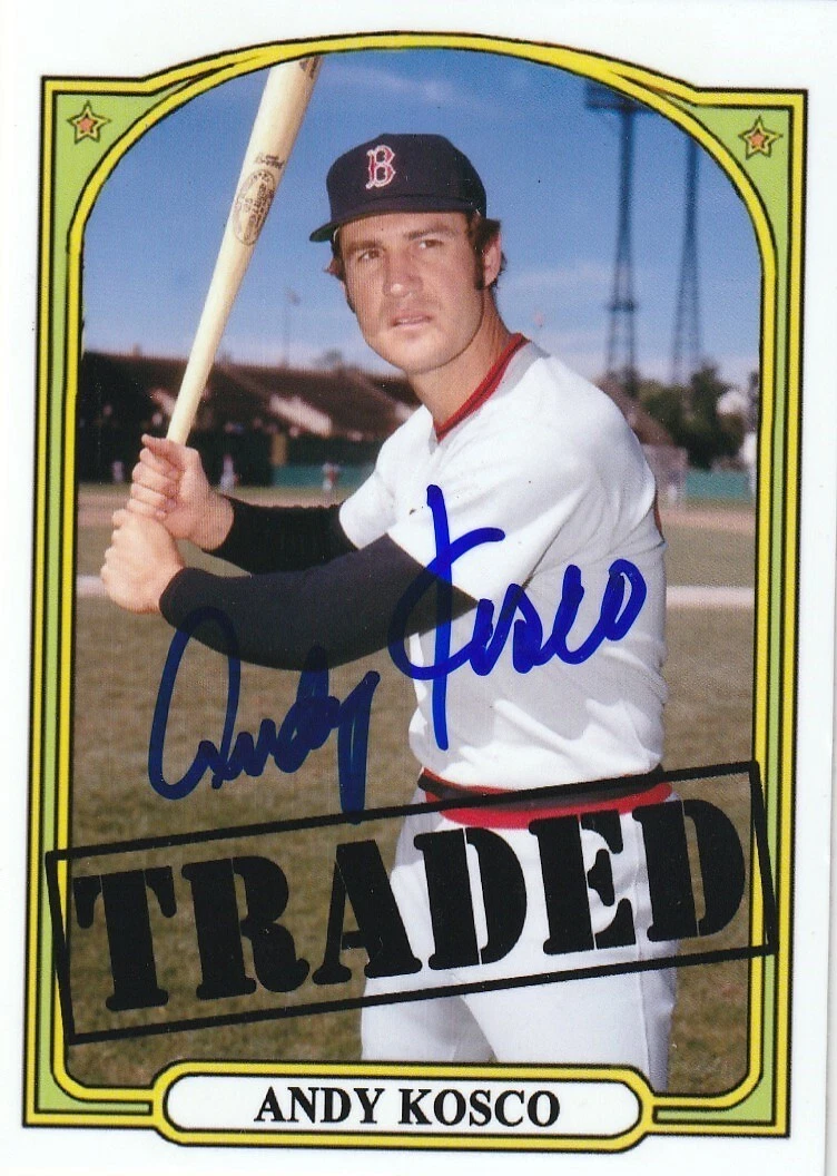 ANDY KOSCO  BOSTON RED SOX  SIGNED 1972 STYLE CUSTOM CARD