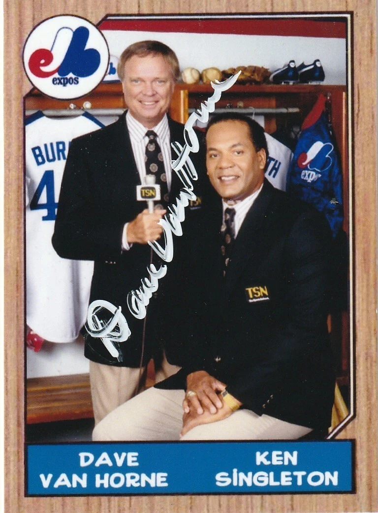 DAVE VAN HORNE  MONTREAL EXPOS  SIGNED 1987 STYLE CUSTOM CARD
