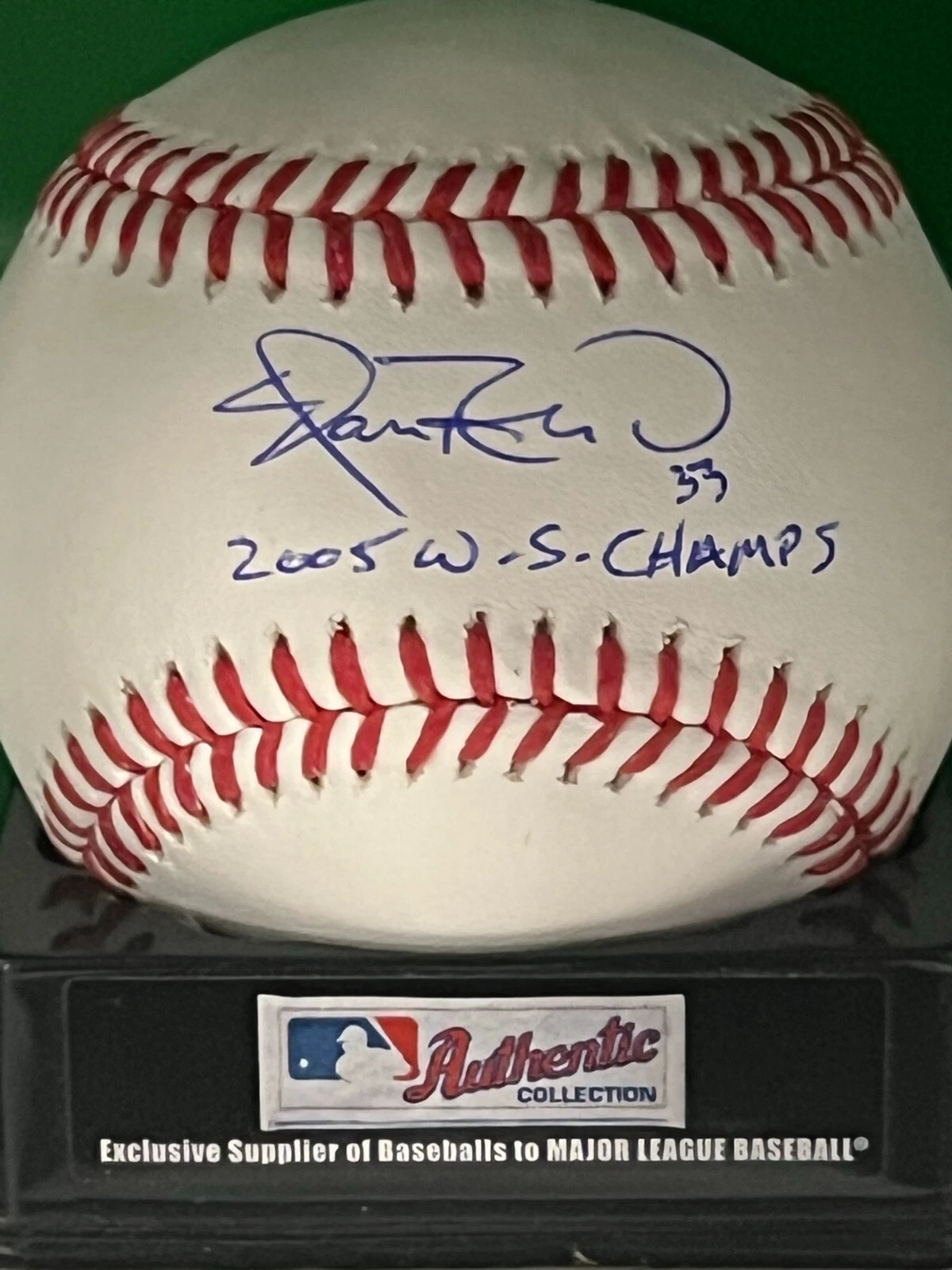 AARON ROWAND  CHICAGO WHITE SOX  2005 WS CHAMPS  SIGNED OML BASEBALL