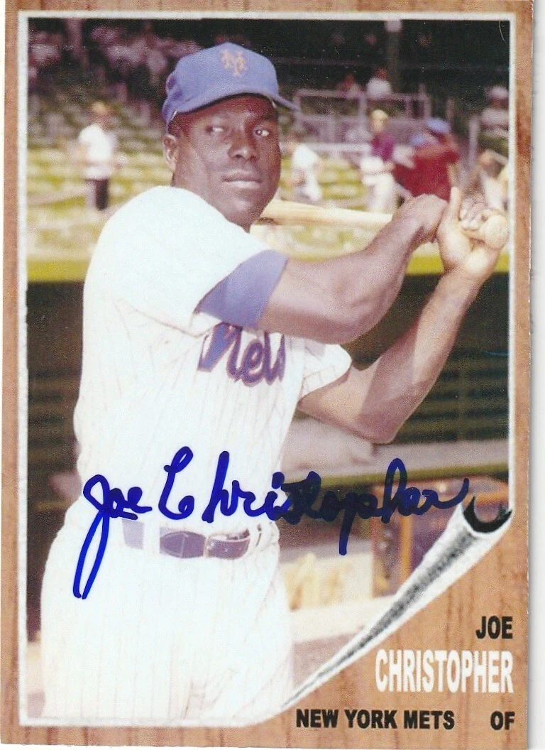 JOE CHRISTOPER  NEW YORK METS  SIGNED 1962 STYLE CUSTOM CARD