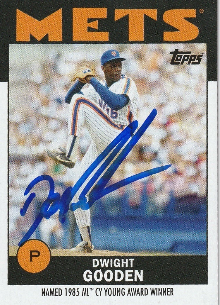 DOC GOODEN NEW YORK METS  SIGNED 2021 TOPPS ONCE UPON A TIME IN QUEENS CARD #9