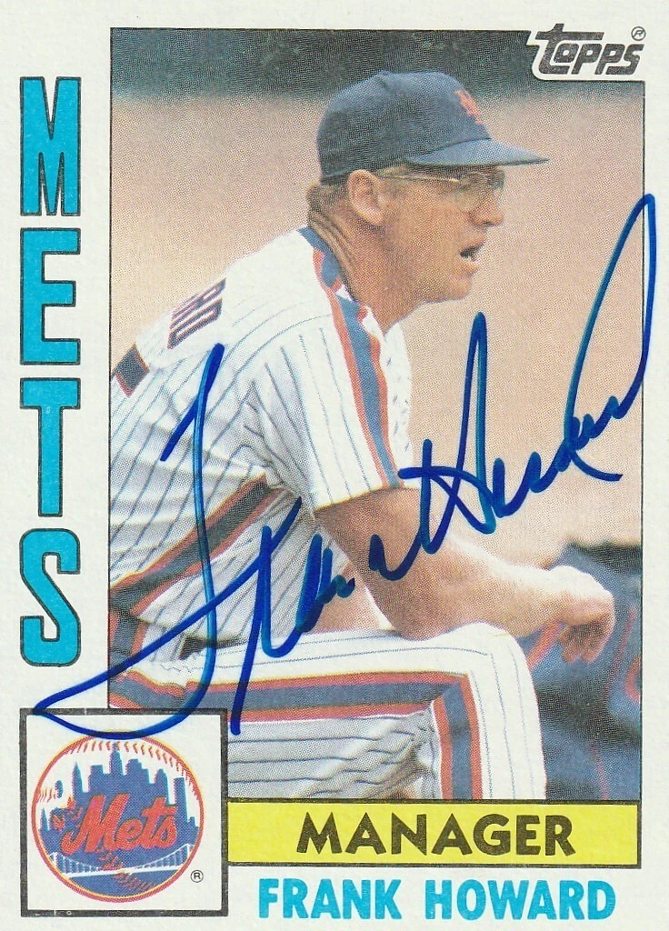 FRANK HOWARD  NEW YORK METS  SIGNED 1984 TOPPS  CARD #621