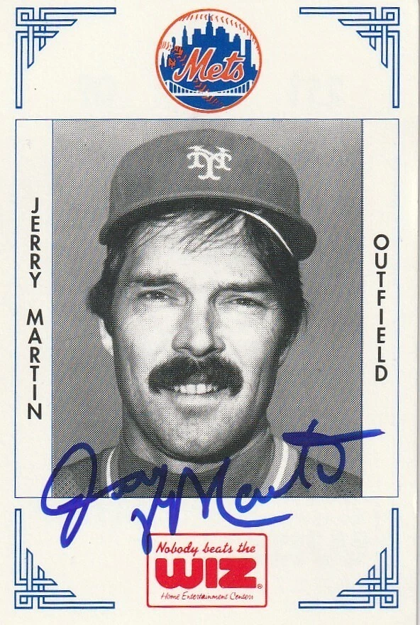 JERRY MARTIN  NEW YORK METS SIGNED WIZ CARD #251