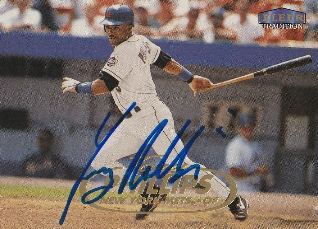 TONY PHILLIPS  NEW YORK METS SIGNED 1998 FLEER TRADITION UPDATE CARD #U29