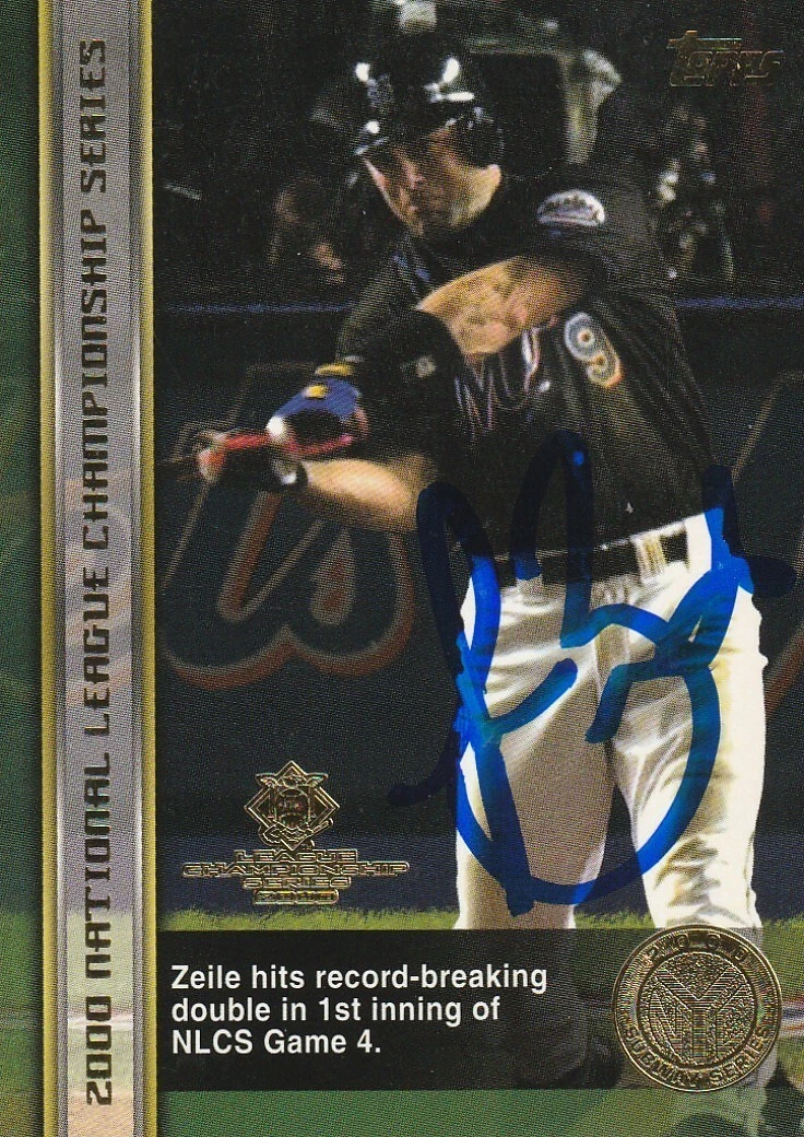 TODD ZEILE  NEW YORK METS  SIGNED 2000 TOPPS LEAGUE SERIES CARD #64