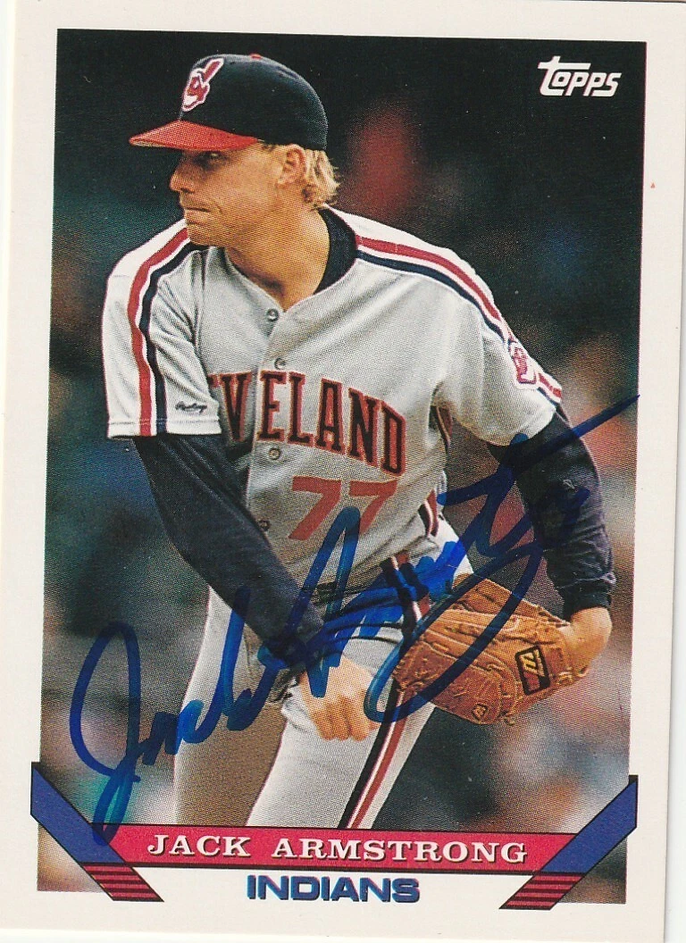 JACK ARMSTRONG  CLEVELAND INDIANS  SIGNED 1993 TOPPS CARD #434