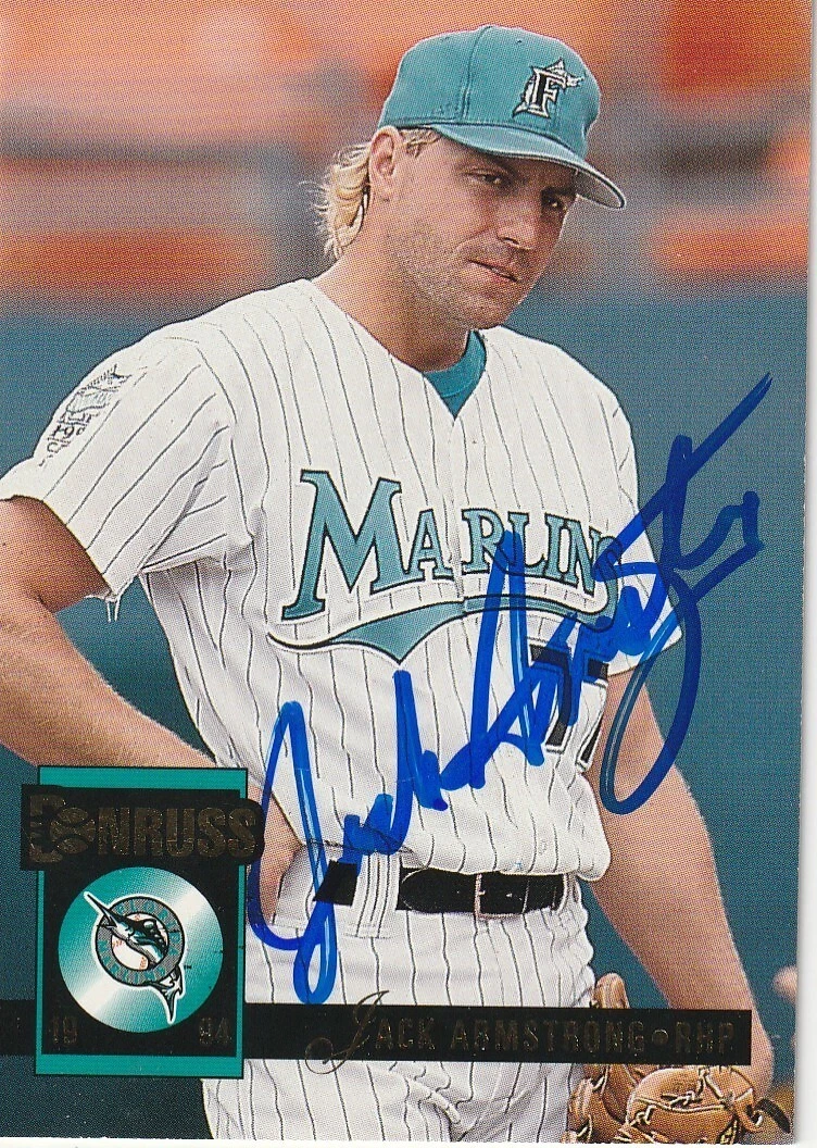 JACK ARMSTRONG FLORIDA MARLINS SIGNED 1994 DONRUSS  CARD #466