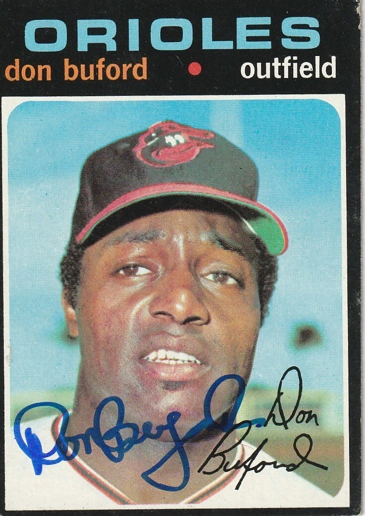 DON BUFORD BALTIMORE ORIOLES  SIGNED 1971 TOPPS CARD #29