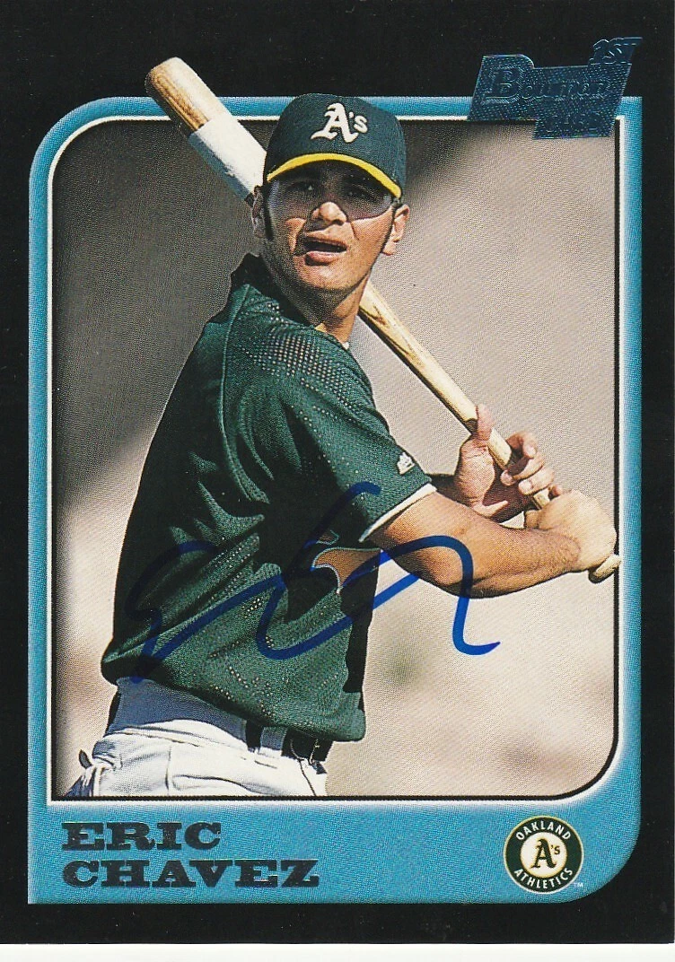 ERIC CHAVEZ  OAKLAND A'S  1997 BOWMAN CARD #210