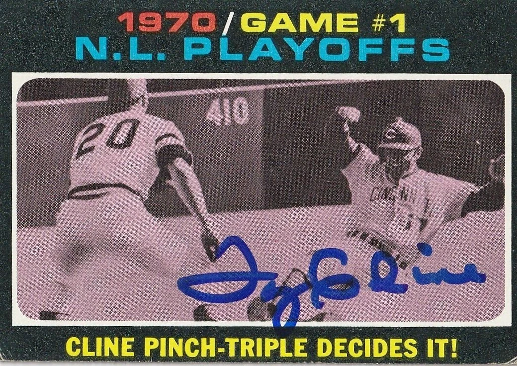 TY CLINE CINCINATTI REDS 1971 TOPPS CARD #199