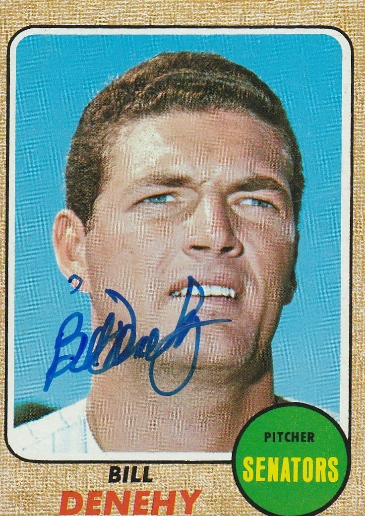 RICK DEMPSEY WASHINGTON SENATORS  SIGNED 1968 TOPPS CARD #526