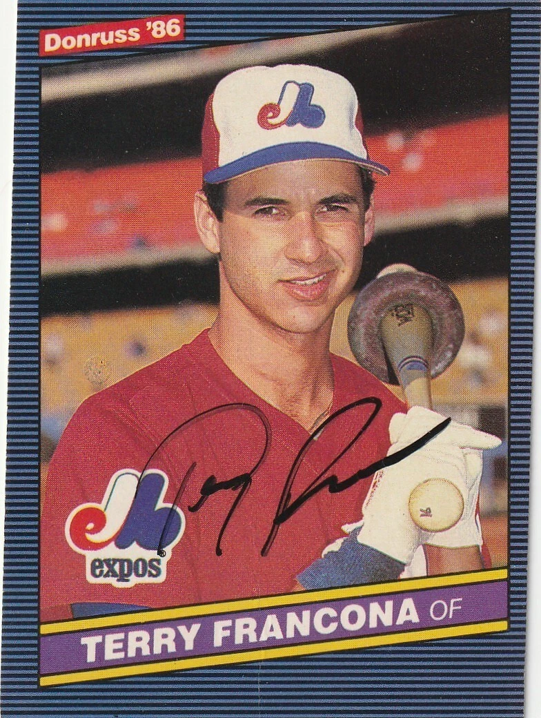 TERRY FRANCONA  MONTREAL EXPOS  SIGNED 1986 DONRUSS #401