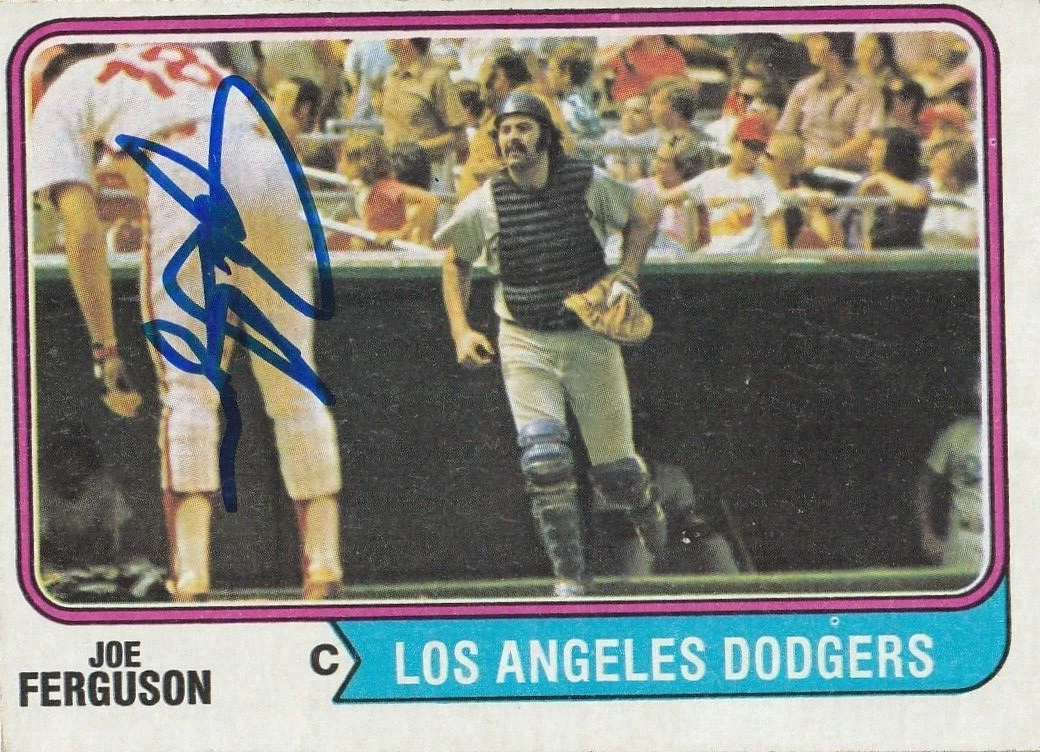 JOE FERGUSON LOS ANGELES DODGERS  SIGNED 1974 TOPPS CARD #86