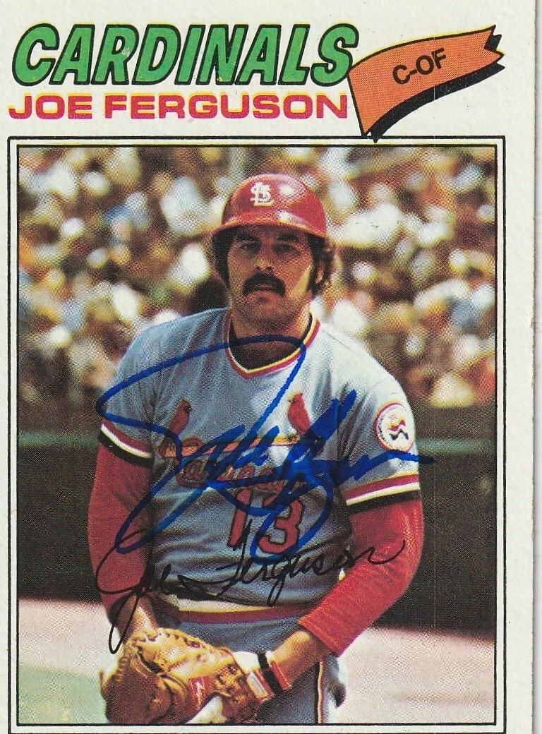 JOE FERGUSON ST. LOUIS CARDINALS  SIGNED 1977 TOPPS CARD #573