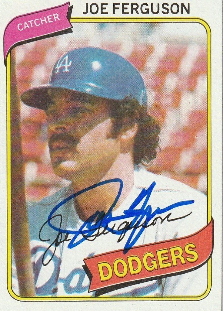 JOE FERGUSON LOS ANGELES DODGERS  SIGNED 1980 TOPPS CARD #51