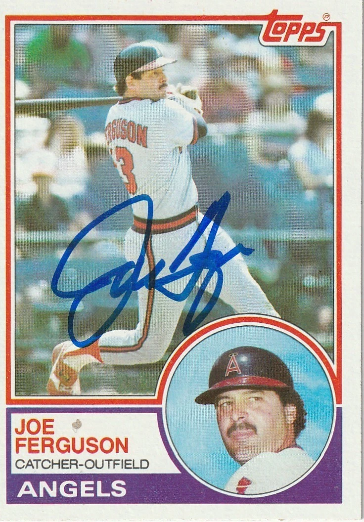 JOE FERGUSON CALIFORNIA ANGELS  SIGNED 1983 TOPPS CARD #416