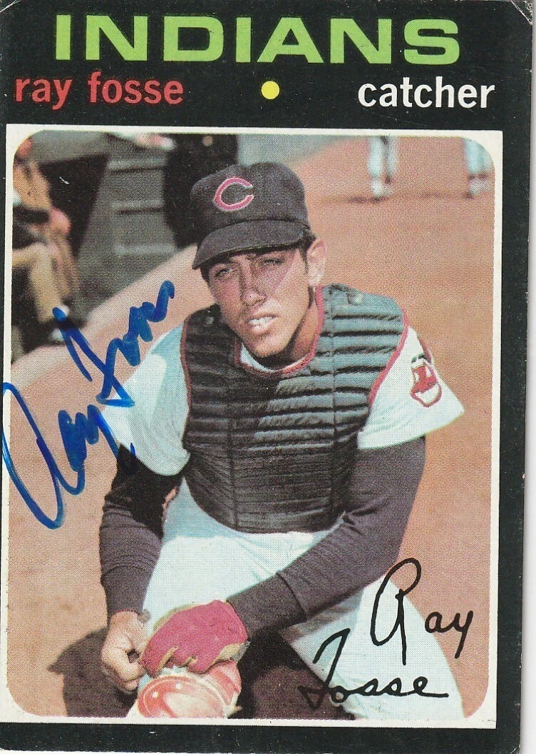 RAY FOSSE CLEVELAND INDIANS  SIGNED 1971 TOPPS CARD #125
