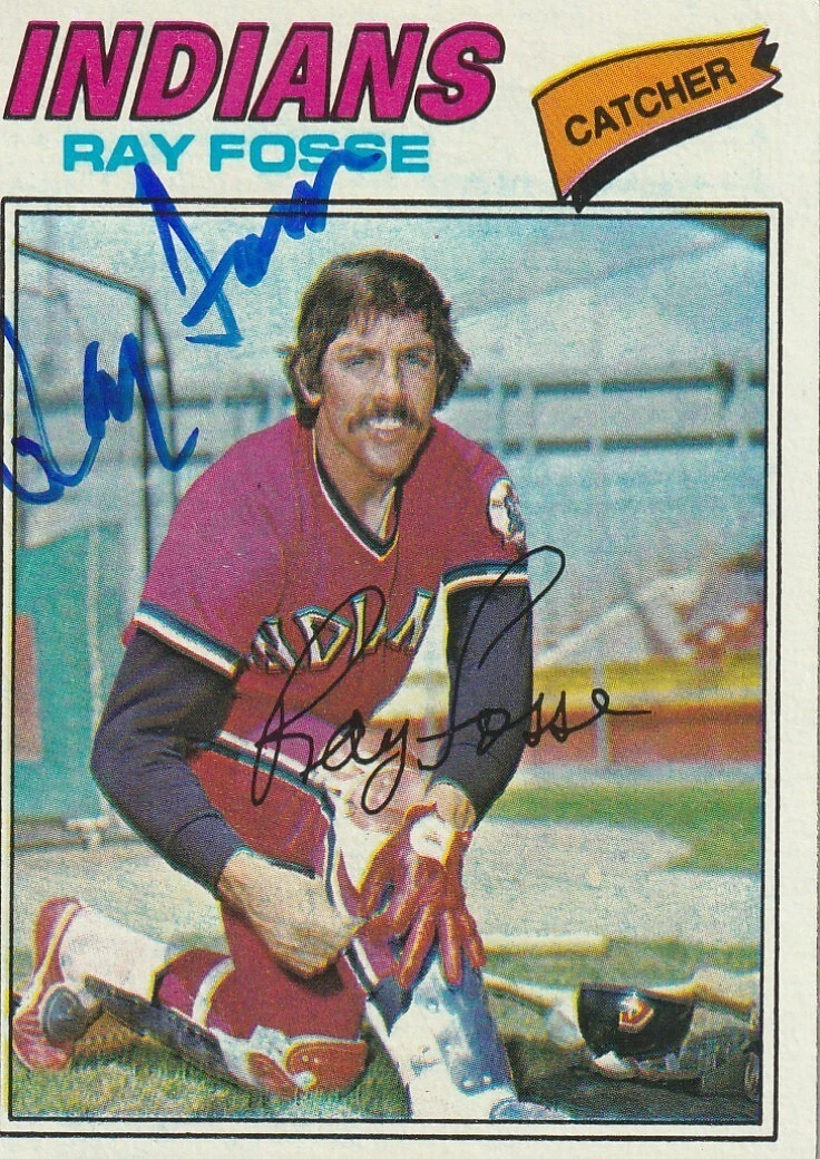 RAY FOSSE CLEVELAND INDIANS  SIGNED 1977 TOPPS CARD #267